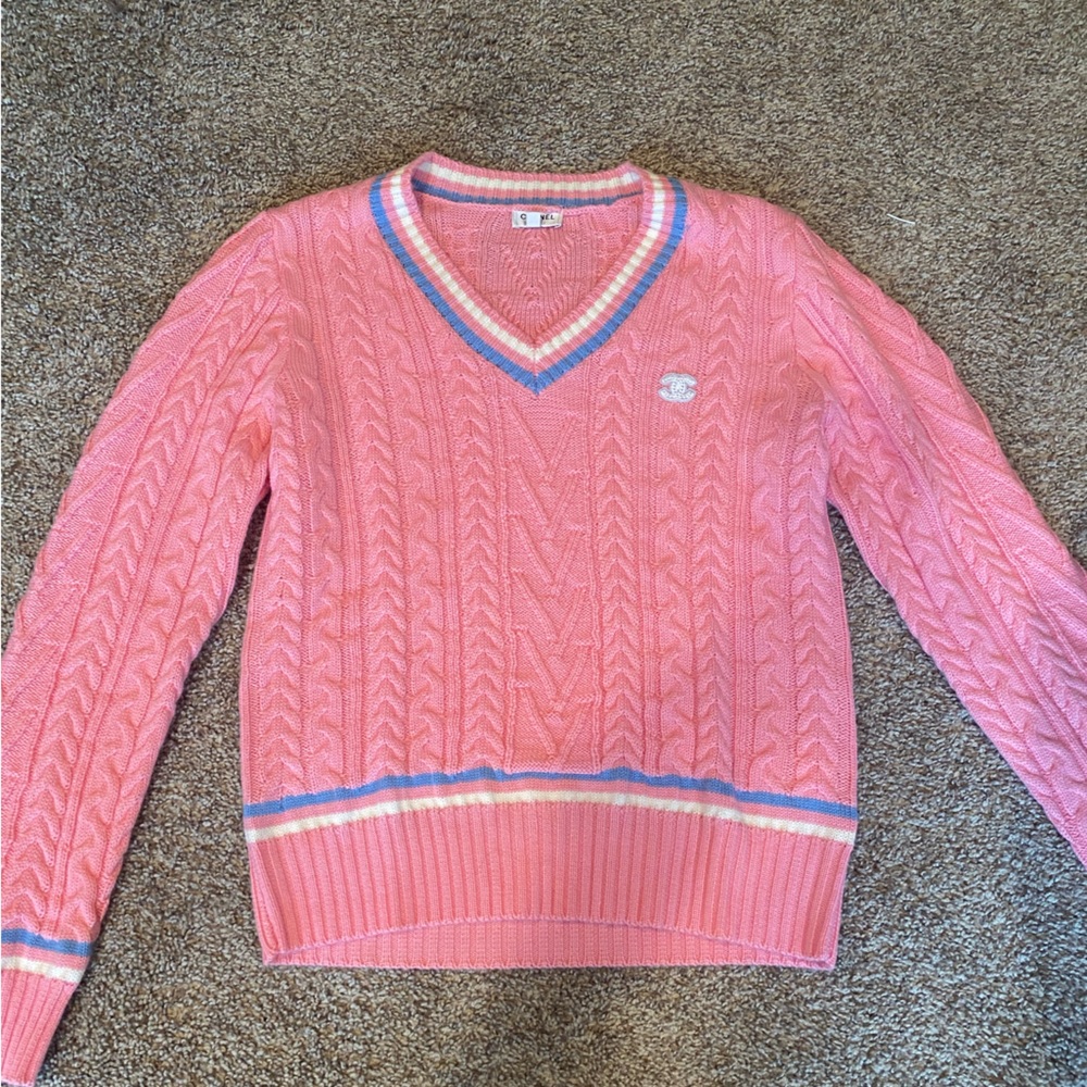 Chanel Pink knit sweater